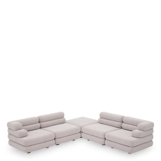 Outdoor Modular Sofa Malaga mauritius light grey - Middle