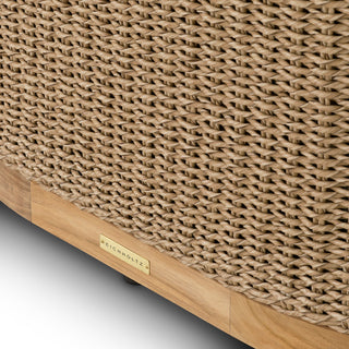 Outdoor Sofa Marenzo natural teak faux rattan incl arden
natural cushions