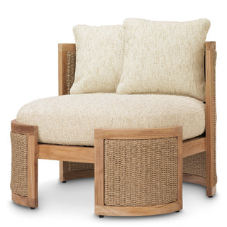 Outdoor Chair Marenzo natural teak faux rattan incl arden
natural cushions