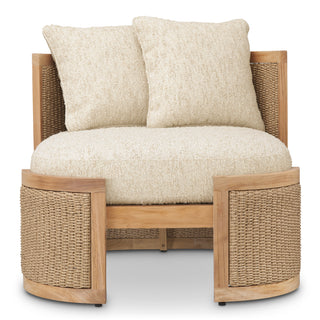 Outdoor Chair Marenzo natural teak faux rattan incl arden
natural cushions