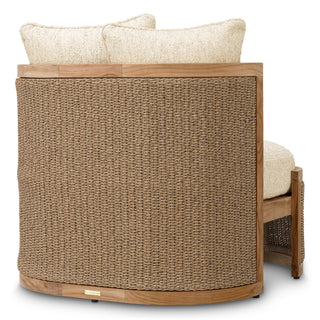 Outdoor Chair Marenzo natural teak faux rattan incl arden
natural cushions