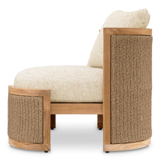 Outdoor Chair Marenzo natural teak faux rattan incl arden
natural cushions