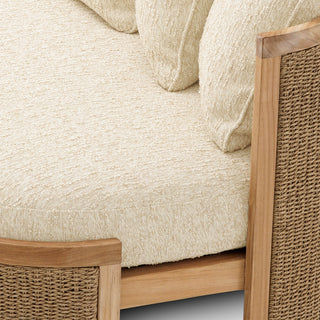 Outdoor Chair Marenzo natural teak faux rattan incl arden
natural cushions