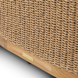 Outdoor Chair Marenzo natural teak faux rattan incl arden
natural cushions