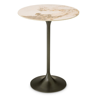 Bar Table Tazio bronze finish brown ceramic
