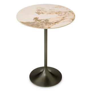 Bar Table Tazio bronze finish brown ceramic