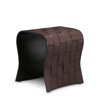 Side Table Marcello dark brown faux leather set of 2