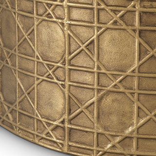 Side Table Laurenson vintage brass finish white marble