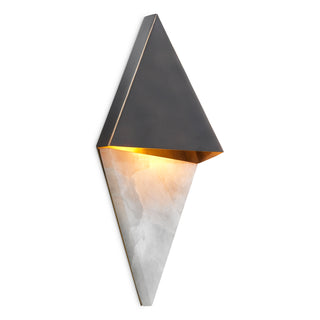 Wall Lamp Mirabeau bronze highlight finish alabaster