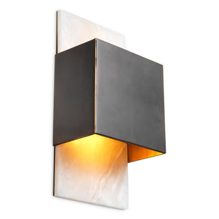 Wall Lamp Mantova bronze highlight finish alabaster