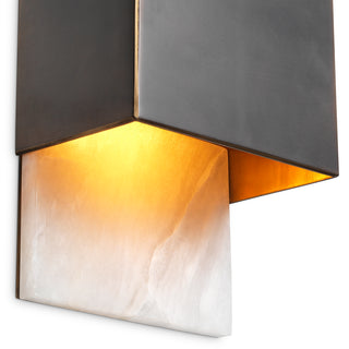 Wall Lamp Mantova bronze highlight finish alabaster