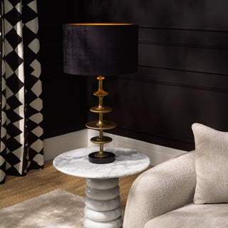 Table Lamp Rosetti vintage brass finish incl shade