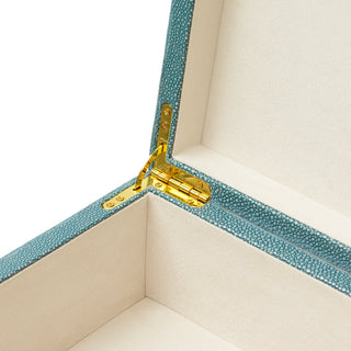Box Menton S faux blue shagreen