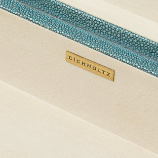 Box Menton L faux blue shagreen