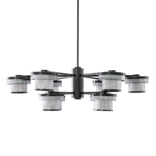 CDJ Chandelier Andromeda bronze highlight finish smoke glass