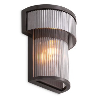 CDJ Wall Lamp Andromeda bronze highlight finish smoke glass