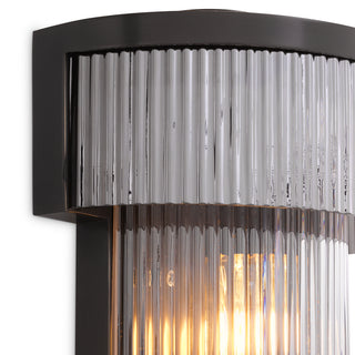 CDJ Wall Lamp Andromeda bronze highlight finish smoke glass