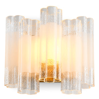 Wall Lamp Denton antique brass finish frosted glass