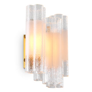 Wall Lamp Denton antique brass finish frosted glass