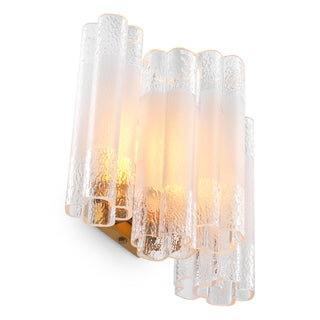 Wall Lamp Denton antique brass finish frosted glass