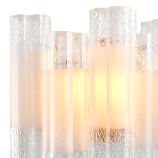 Wall Lamp Denton antique brass finish frosted glass