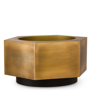 Planter Montura low vintage brass finish