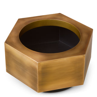Planter Montura low vintage brass finish