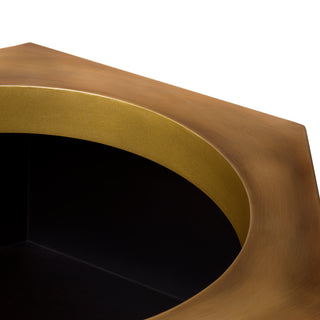 Planter Montura low vintage brass finish