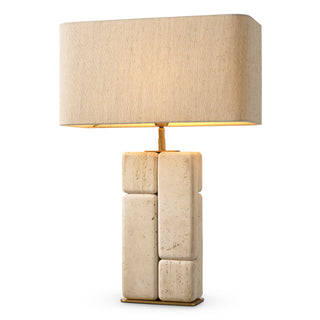 Table Lamp Rathmore travertine incl shade