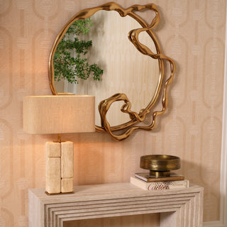 Table Lamp Rathmore travertine incl shade