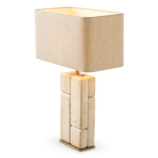Table Lamp Rathmore travertine incl shade
