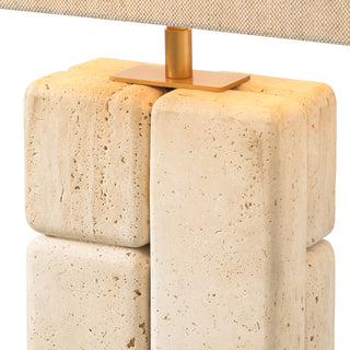 Table Lamp Rathmore travertine incl shade