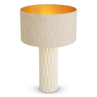 Table Lamp Amarello cream ceramic incl shade