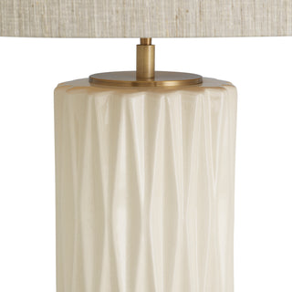 Table Lamp Amarello cream ceramic incl shade