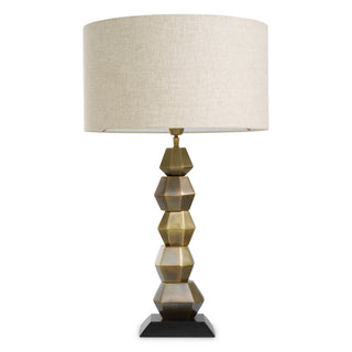 Table Lamp Lior vintage brass finish incl shade