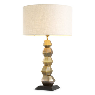 Table Lamp Lior vintage brass finish incl shade