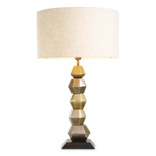 Table Lamp Lior vintage brass finish incl shade