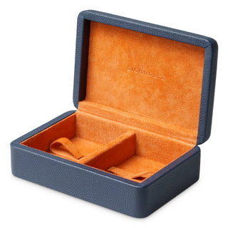 Deck Box The Ridges incl two decks of cards blue leather