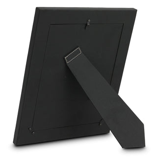 Picture Frame Taos black leather natural rattan set of 2