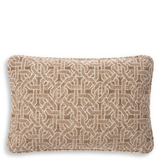 Cushion Frieze Rectangular jacquard beige