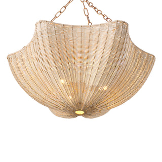 Chandelier Los Palmos natural rattan
