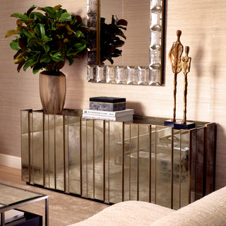 Dresser Nottingham antique mirror glass brushed brass finish