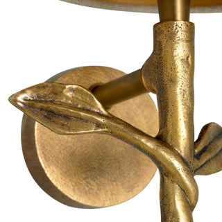 Wall Lamp Farini vintage brass finish incl linen mix shade