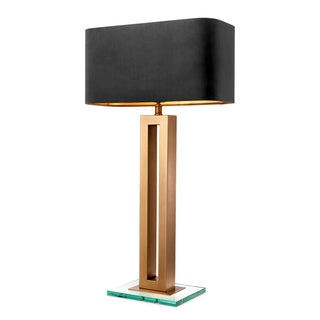 Table Cadogan antique brass finish incl shade