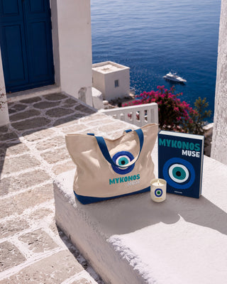Mykonos Muse - Tote, Candle & Book Gift Set