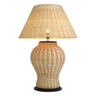 Table Lamp Dupoint natural rattan incl shade