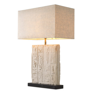 Table Lamp Hathor sandstone finish incl shade