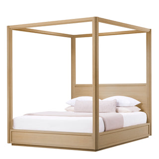 Canopy Bed Tribeca natural oak veneer King size