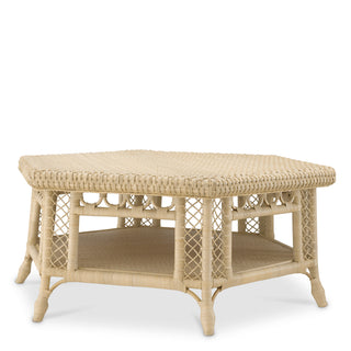 Coffee Table Saba Hexagon natural rattan