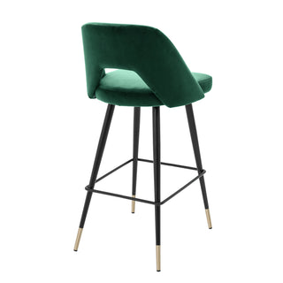 Bar Stool Avorio roche green velvet